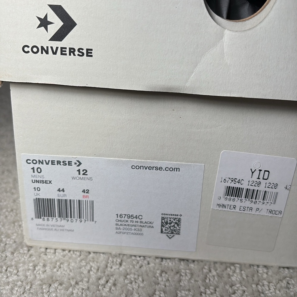 Converse X Essentials Fear of God Chuck 70 Hi Black and Cream - Picture 10 of 10